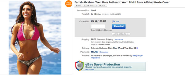 Teen Mom Farrah Abraham Sex Tape Bikini For Sale on eBay