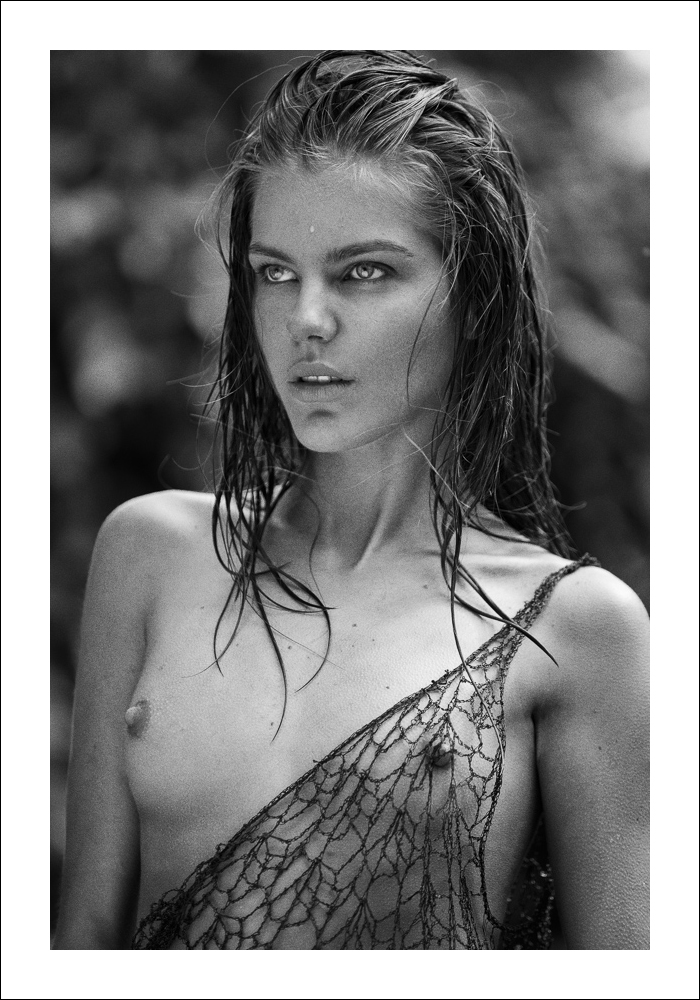 Naked Models In The Rain Of The Day