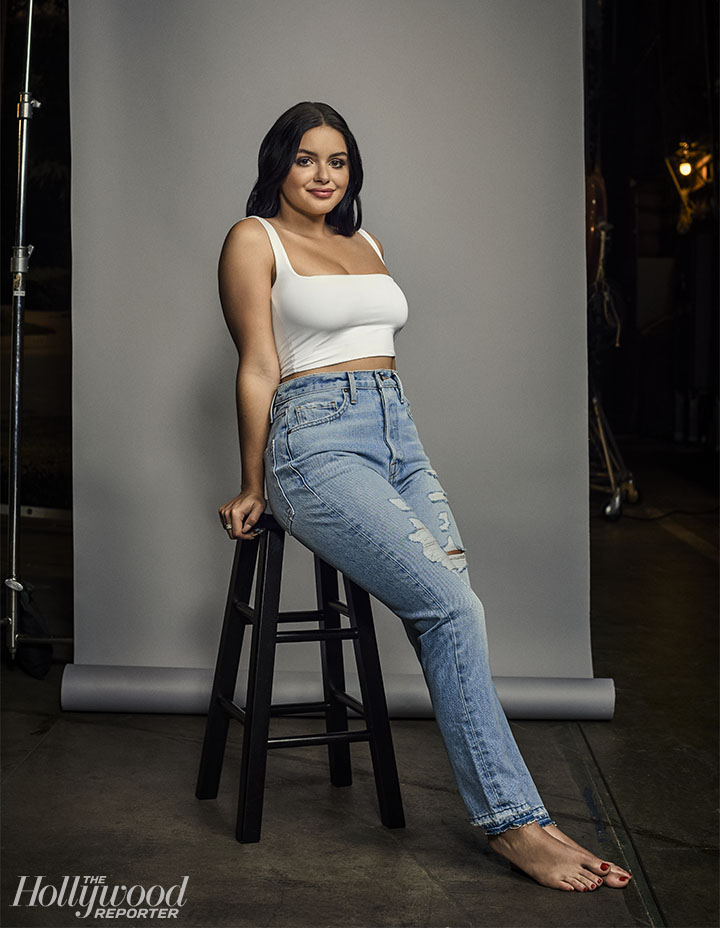 Ariel Winter in jeans and a crop top