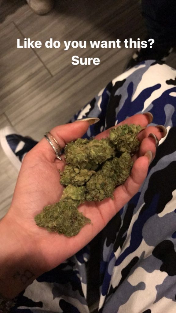 Bella Thorne handful of weed