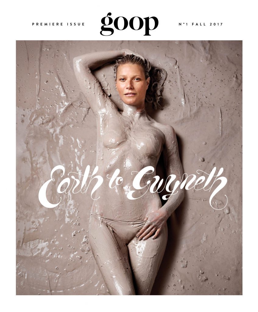 Gwyneth Paltrow is naked in a mud bath
