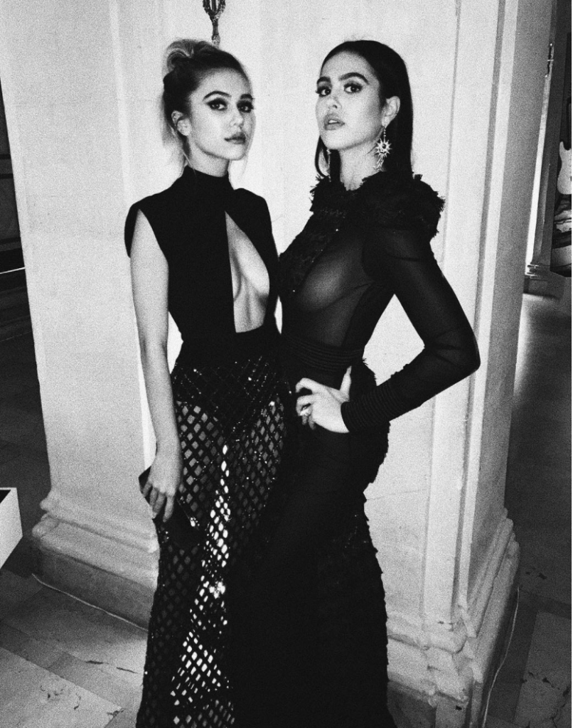 Delilah Hamlin black and white with girlfriend 