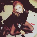 Chloe Grace Moretz Ripped Pantyhose