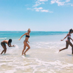 Lais Ribeiro, Romee Strijd & Jasmine Tooke in bikinis in the ocean