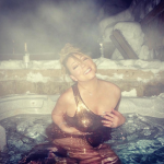 Mariah Carey in a hot tub