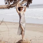 Lily Collins on the Beach for Shape Magazine