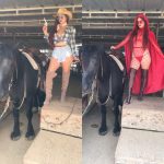 Phoebe Price in a stable