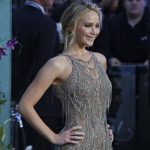 Star of new film Mother! Jennifer Lawrence in a see through dress