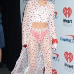 Miley Cyrus in sheer white pants and red panties