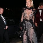 Poppy Delevingne in a see through gown tuesday night