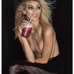 Devon Windsor topless and drinking for Maxim Magazine