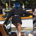 Sita Abellan showing off her ass on a boat