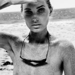Elsa Hosk naked and covered in sand for a sunglasses campaign