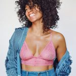 Alicia Keys nipples in a pink bra