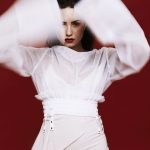 Demi Lovato's in white outfit