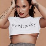 Demi Lovato's a Feministn with underboob