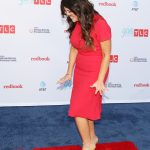 Monica Lewinsky red dress red carpet