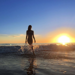 Alessandra Ambrosio Backlit Sunset Bikini