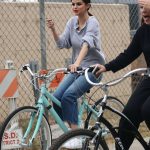 Selena Gomez Riding a Bike