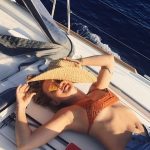 Kate Hudson In a Bikini on a Boat Showing Fake Tits