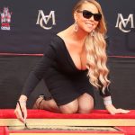 Mariah Carey's Tit Show for her Hollywood Star