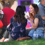 Minka Kelly Stuffing her Face with Pineapple