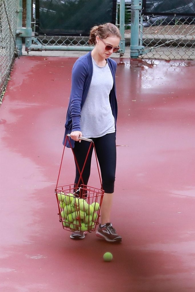 Natalie Portman's got Some Balls at her Tennis Lessons
