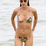 Isabel Goulart wearing a tiny bikini in brazil