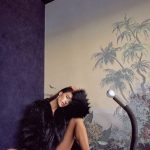 Alessandra Ambrosio in a fur coat for vogue