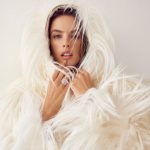 Alessandra Ambrosio in white fur
