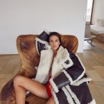 Alessandra Ambrosio sheerling coat