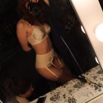 Bella Thorne in a silver bra and panties set
