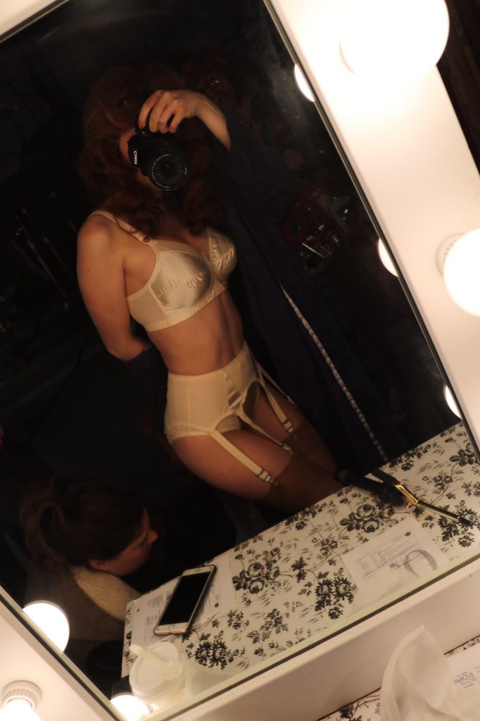 Bella Thorne in a bra and panties for christmas