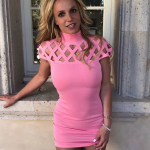 Britney Spears Tight Pink Dress