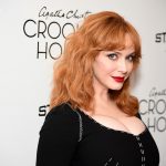 Red Head Christina Hendricks on the Red Carpet with her BIG cleavage