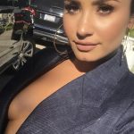Demi Lovato Cleavage in a Blazer