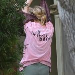 Kirsten Dunst in a Pink t shirt