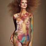 Daria Strokous Topless in body paint