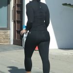Demi Lovato fat ass in black tight leggings