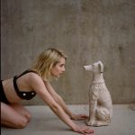 Emma Roberts and Plaster Dog