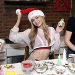 Gigi Hadid decorating christmas cookies