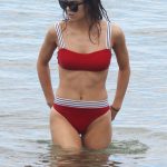 Hailee Steinfeld in the water in her red bikini