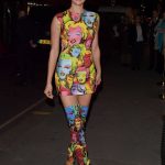 Irina Shayk shows up at event in printed Marilyn monroe dreess
