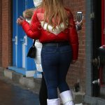 Mariah Carey Ass in Jeans and a Jacket in Aspen