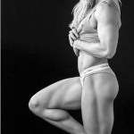 Black and White Portrait Brooke Ence in Panties and BRa