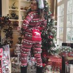 Sophie Simmons jewish girl in christmas pyjamas