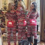 Sophie Simmons with her girlfriends in christmas pjs