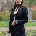 Bella Hadid In a Black Dior Bra