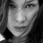 Black and White Bella Hadid looks like a persian cat