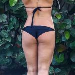 Brooke Hogan ass in a black bikini